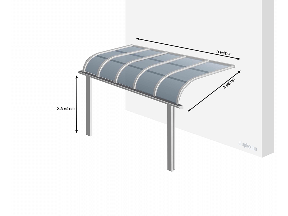 2X3 m-es 2 lábon álló teraszfedés, pergola - Image 3
