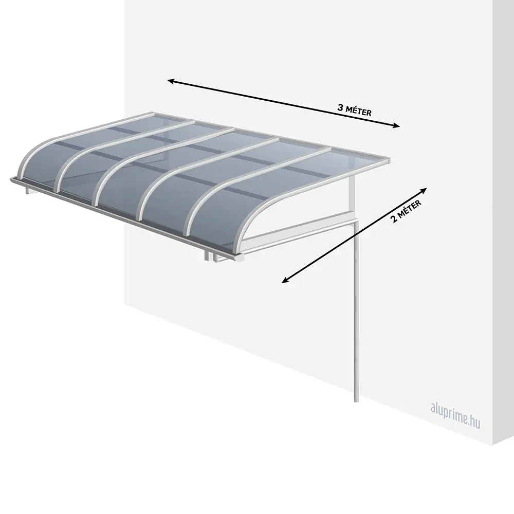 2x3 m-es falra szerelhető előtető, pergola - Image 3
