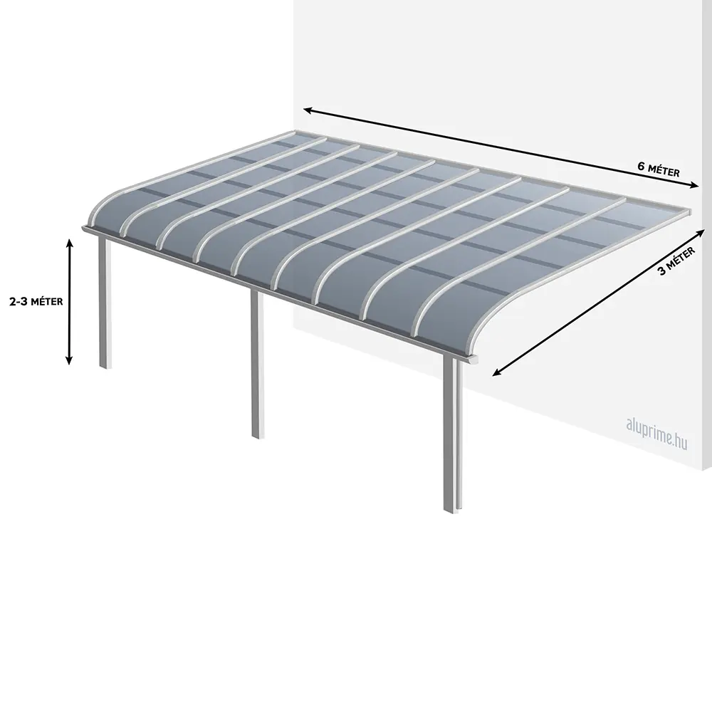3X6 m-es 3 lábon álló teraszfedés, pergola - Image 3