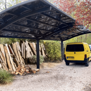 3×6 m-es 3 lábon álló kocsibeálló, autóbeálló