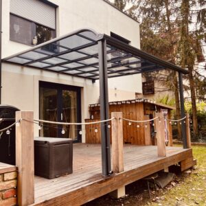 4X4 m-es 2 lábon álló teraszfedés, pergola